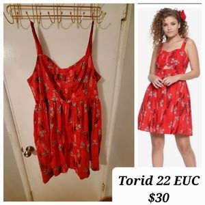 Lilo and stitch Tiki Print Red Dress